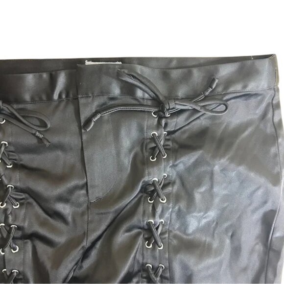 Song of Style from Revolve black Ewan lace up skinny fit trouser pants size M - Picture 4 of 7